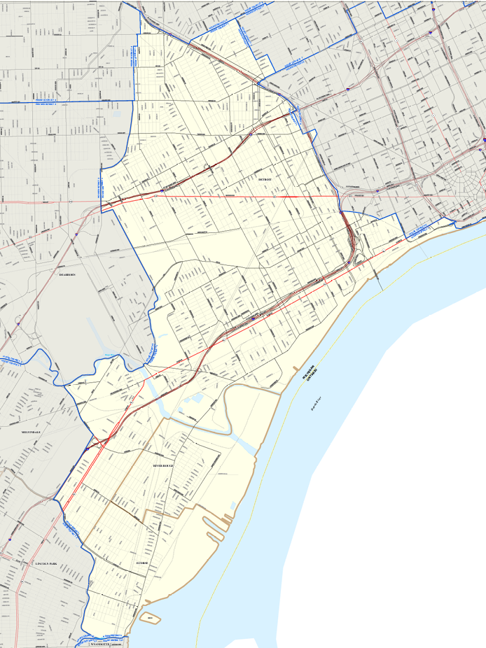 Map of district 1 Michigan