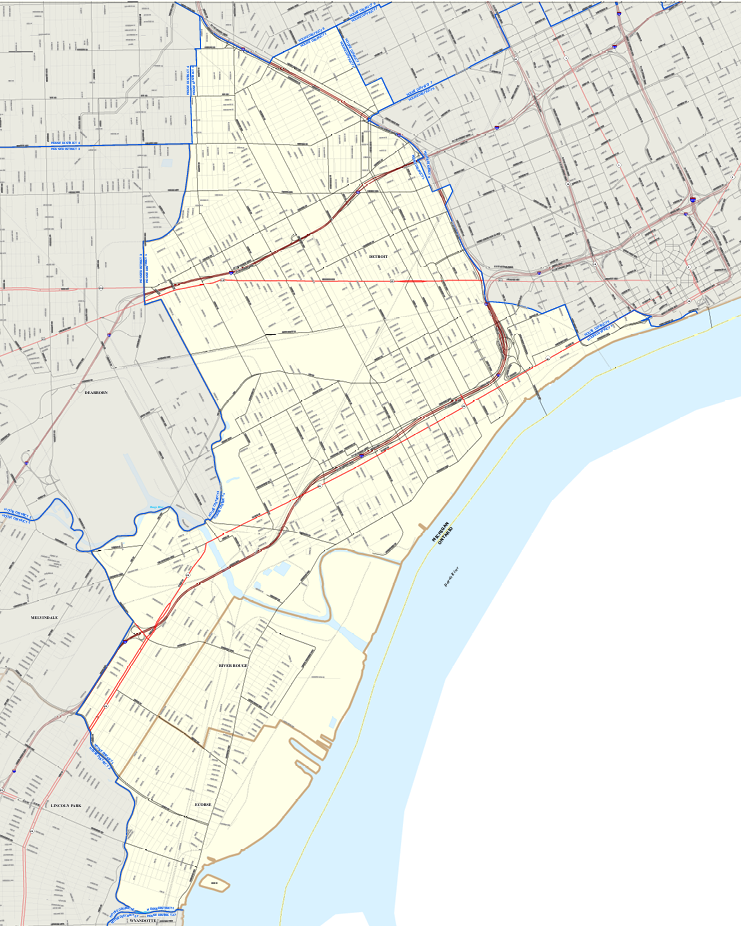 Map of district 1 Michigan