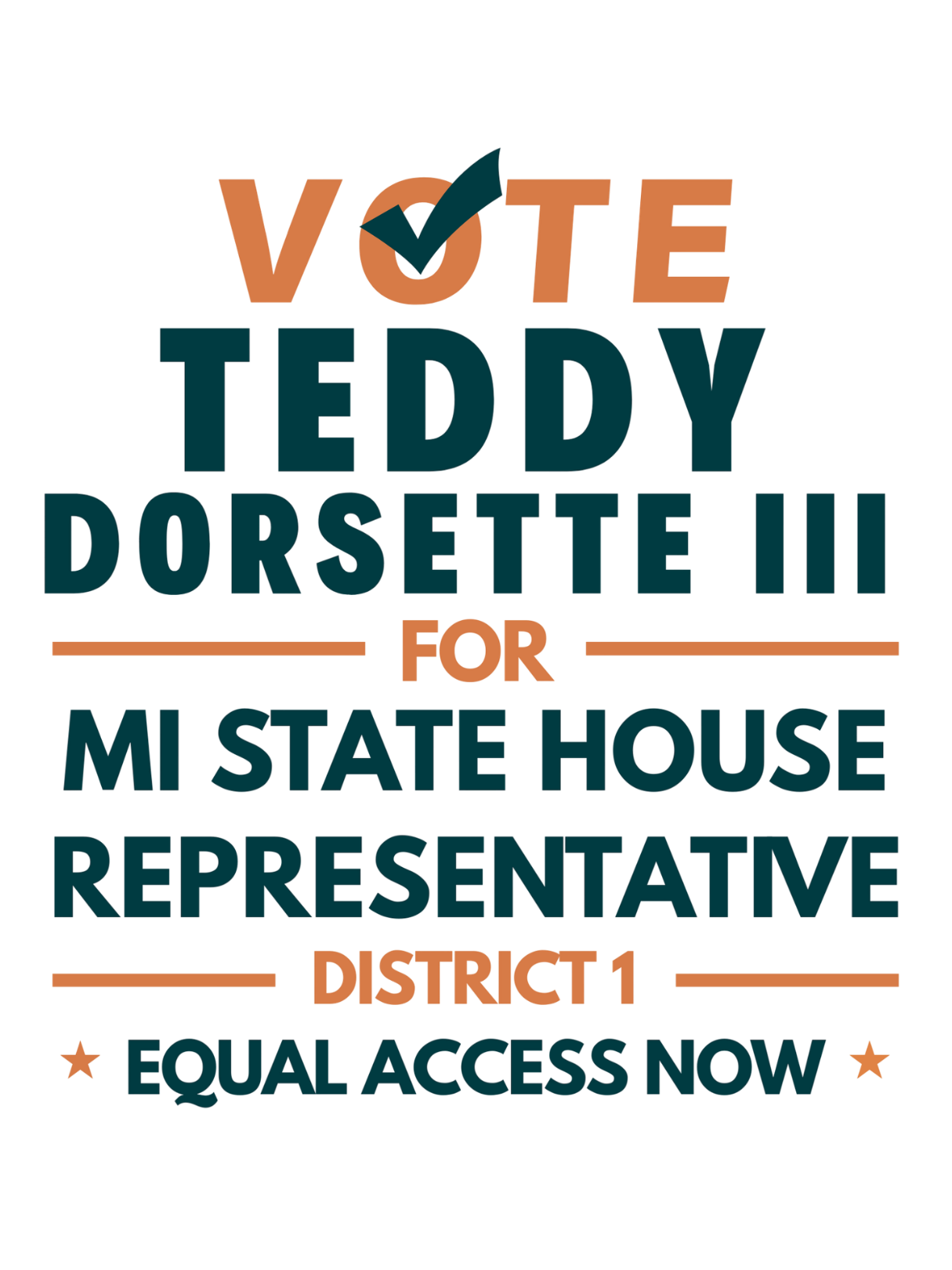 Teddy Dorsette III for State Representative (District 1) Logo